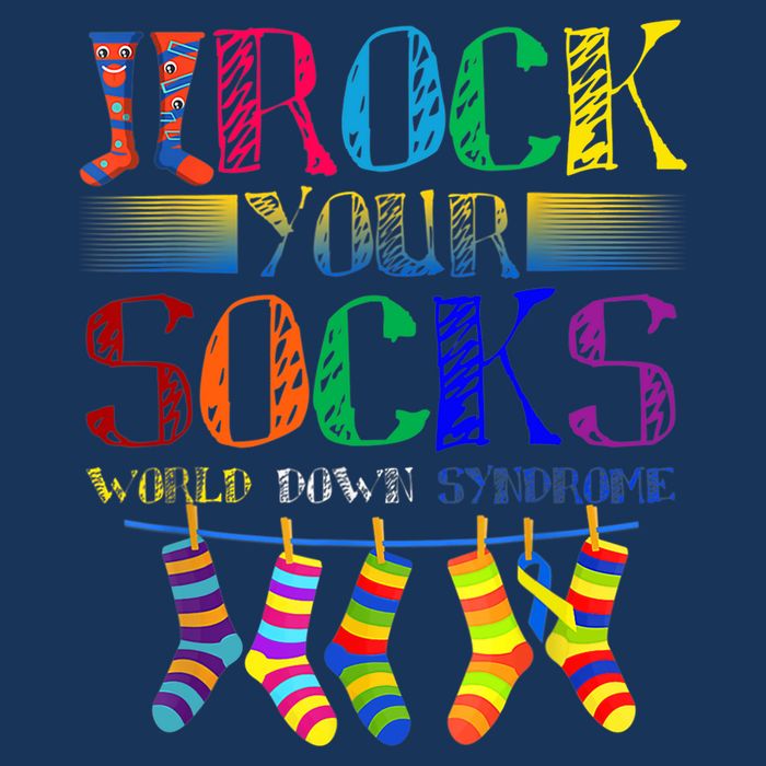 World Down Syndrome Day Rock Your Socks Globe Ribbon 16 in Basic Backpack
