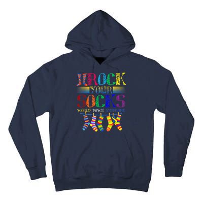 World Down Syndrome Day Rock Your Socks Globe Ribbon Tall Hoodie