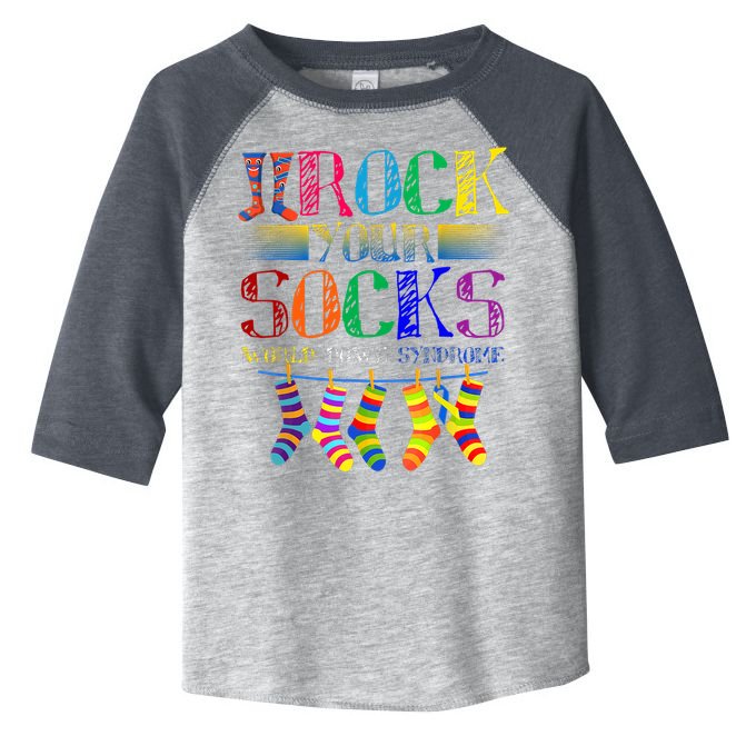 World Down Syndrome Day Rock Your Socks Globe Ribbon Toddler Fine Jersey T-Shirt