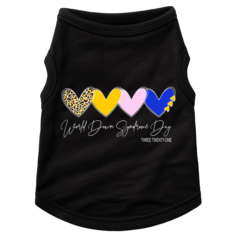 World Down Syndrome Day March 21st Awareness Heart Doggie Tank