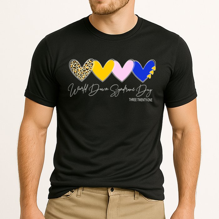 World Down Syndrome Day March 21st Awareness Heart Cooling Performance Crew T-Shirt