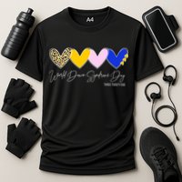 World Down Syndrome Day March 21st Awareness Heart Cooling Performance Crew T-Shirt