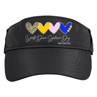 World Down Syndrome Day March 21st Awareness Heart Adult Drive Performance Visor