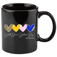 World Down Syndrome Day March 21st Awareness Heart 11oz C Handle Ceramic Mug