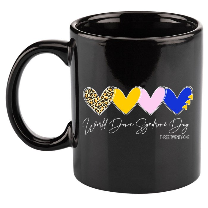 World Down Syndrome Day March 21st Awareness Heart 11oz C Handle Ceramic Mug