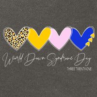 World Down Syndrome Day March 21st Awareness Heart Cotton Canvas Backpack