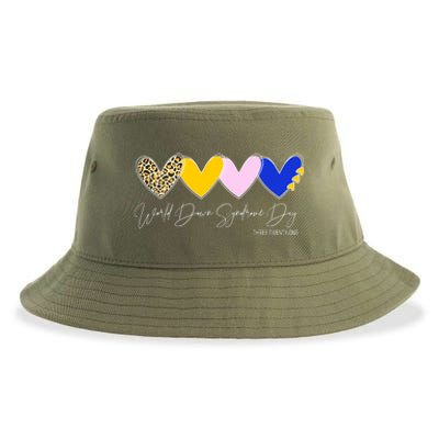 World Down Syndrome Day March 21st Awareness Heart Sustainable Bucket Hat