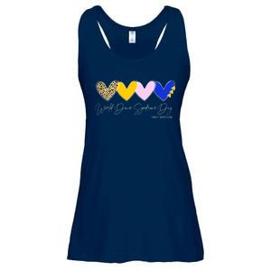 World Down Syndrome Day March 21st Awareness Heart Ladies Essential Flowy Tank