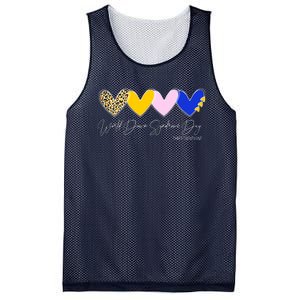 World Down Syndrome Day March 21st Awareness Heart Mesh Reversible Basketball Jersey Tank