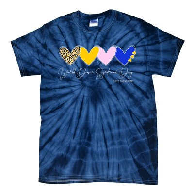 World Down Syndrome Day March 21st Awareness Heart Tie-Dye T-Shirt