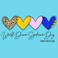 World Down Syndrome Day March 21st Awareness Heart Women's V-Neck T-Shirt