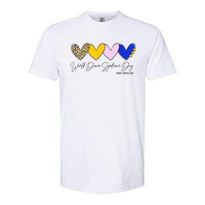 World Down Syndrome Day March 21st Awareness Heart Softstyle CVC T-Shirt