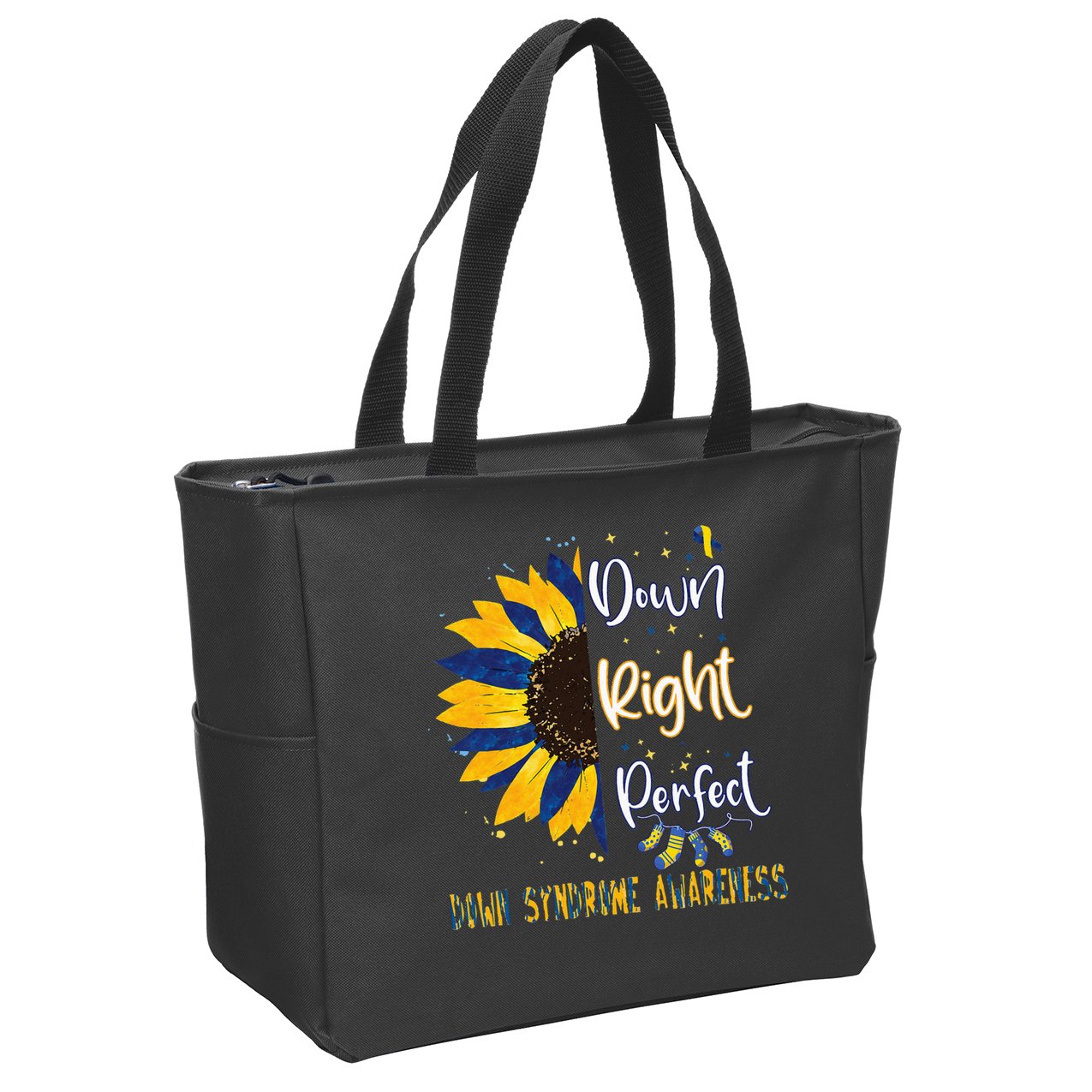 World Down Syndrome Day Awareness Socks 21 March Zip Tote Bag