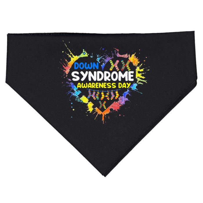 World Down Syndrome Day Awareness Socks 21 March USA-Made Doggie Bandana