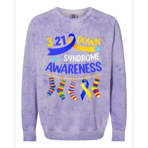 World Down Syndrome Day Awareness Socks 21 March Colorblast Crewneck Sweatshirt