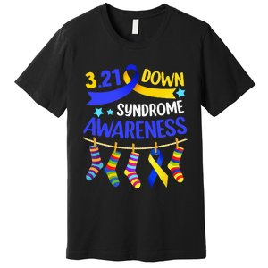 World Down Syndrome Day Awareness Socks 21 March Premium T-Shirt