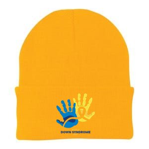 World Down Syndrome Day Handprint Awareness Knit Cap Winter Beanie