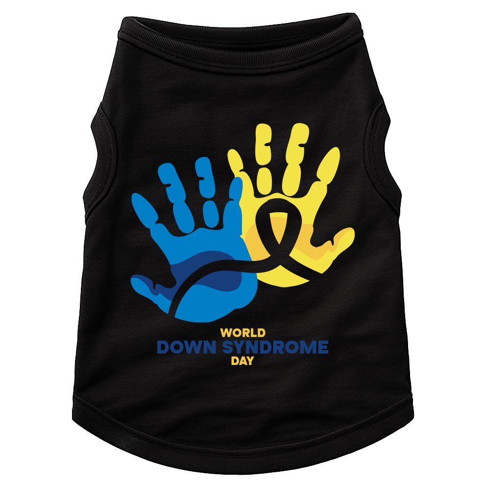 World Down Syndrome Day Handprint Awareness Doggie Tank