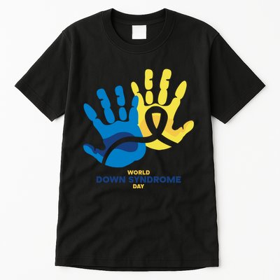 World Down Syndrome Day Handprint Awareness Tall T-Shirt
