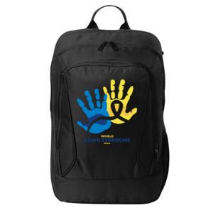 World Down Syndrome Day Handprint Awareness City Backpack