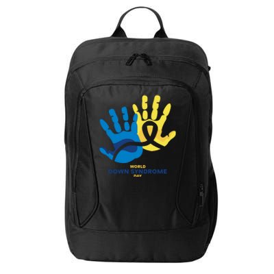 World Down Syndrome Day Handprint Awareness City Backpack