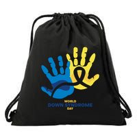World Down Syndrome Day Handprint Awareness Drawstring Bag