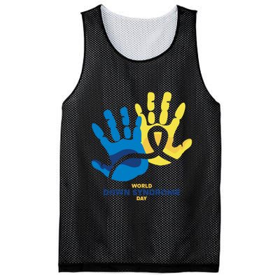 World Down Syndrome Day Handprint Awareness Mesh Reversible Basketball Jersey Tank