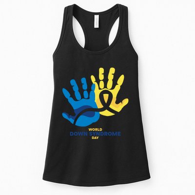 World Down Syndrome Day Handprint Awareness Womens Tank Top