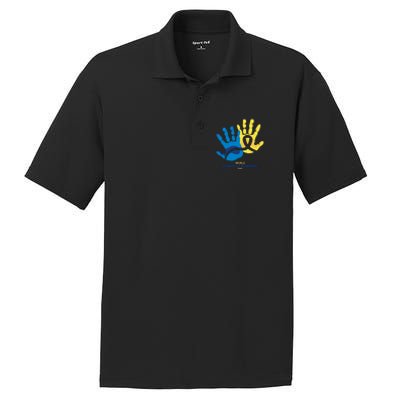 World Down Syndrome Day Handprint Awareness PosiCharge RacerMesh Polo