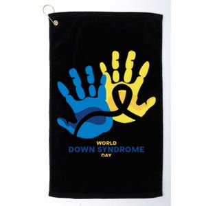 World Down Syndrome Day Handprint Awareness Platinum Collection Golf Towel