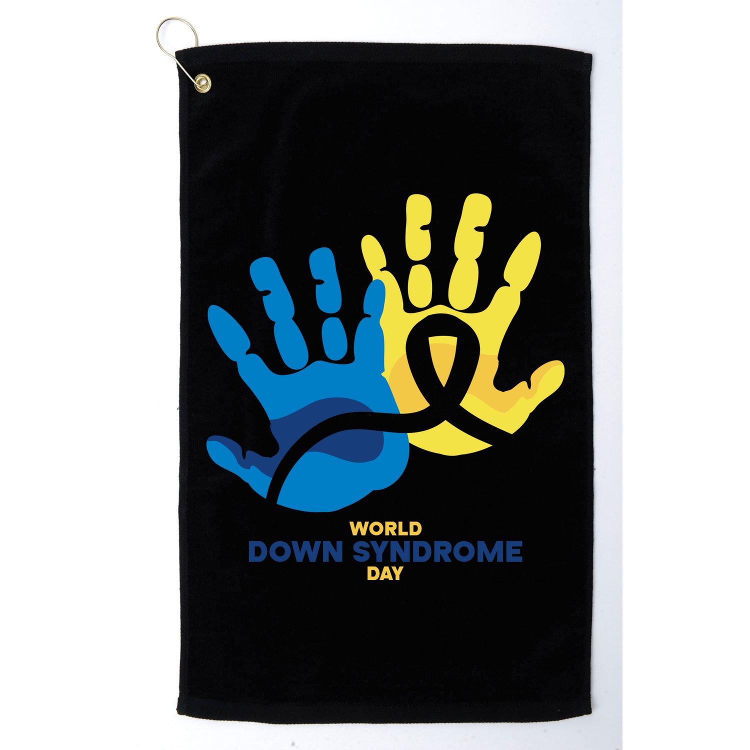World Down Syndrome Day Handprint Awareness Golf Towel