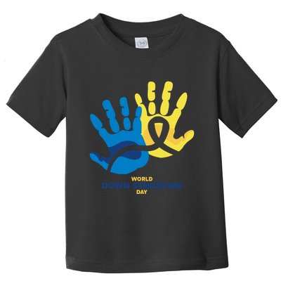 World Down Syndrome Day Handprint Awareness Toddler T-Shirt
