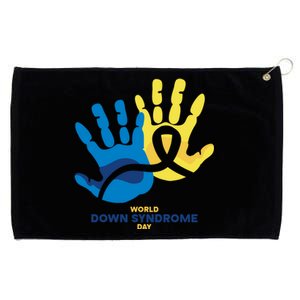 World Down Syndrome Day Handprint Awareness Grommeted Golf Towel