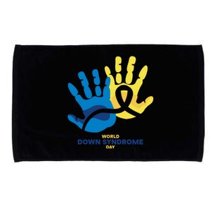 World Down Syndrome Day Handprint Awareness Microfiber Hand Towel