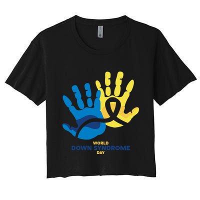 World Down Syndrome Day Handprint Awareness Crop Top