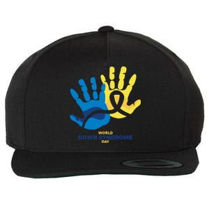 World Down Syndrome Day Handprint Awareness Wool Snapback Cap