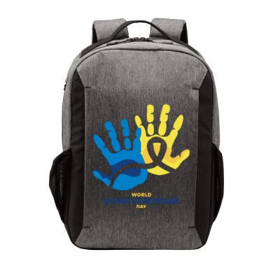 World Down Syndrome Day Handprint Awareness Vector Backpack