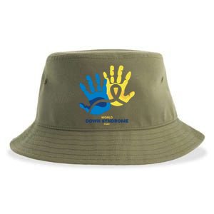 World Down Syndrome Day Handprint Awareness Sustainable Bucket Hat