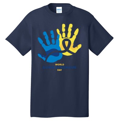 World Down Syndrome Day Handprint Awareness Tall T-Shirt