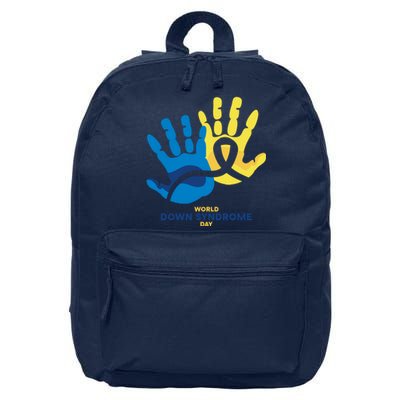 World Down Syndrome Day Handprint Awareness 16 in Basic Backpack