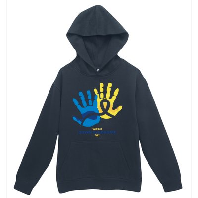 World Down Syndrome Day Handprint Awareness Urban Pullover Hoodie