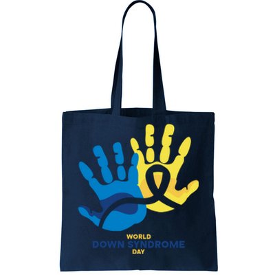 World Down Syndrome Day Handprint Awareness Tote Bag