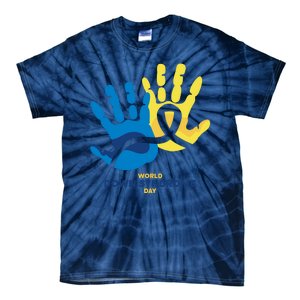 World Down Syndrome Day Handprint Awareness Tie-Dye T-Shirt