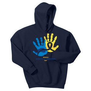 World Down Syndrome Day Handprint Awareness Kids Hoodie