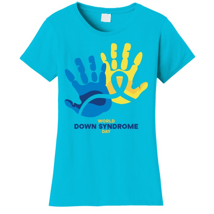 World Down Syndrome Day Handprint Awareness Women's T-Shirt