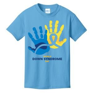 World Down Syndrome Day Handprint Awareness Kids T-Shirt