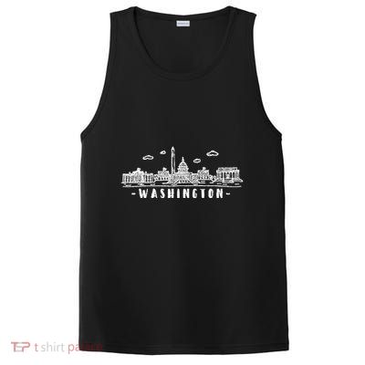 Washington Dc Skyline PosiCharge Competitor Tank