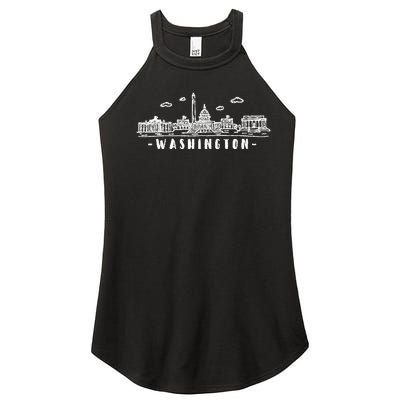 Washington Dc Skyline Women's Perfect Tri Rocker Tank