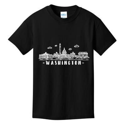 Washington Dc Skyline Kids T-Shirt
