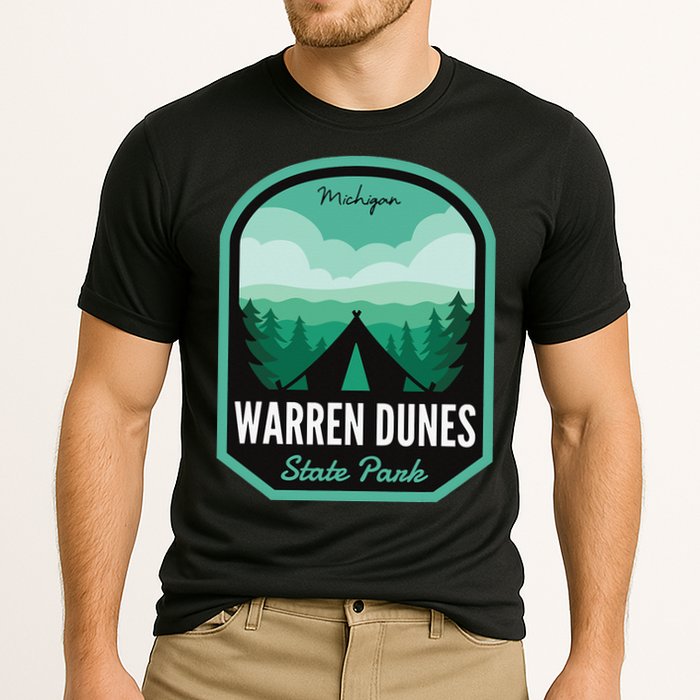 Warren Dunes State Park MI Camping Cooling Performance Crew T-Shirt